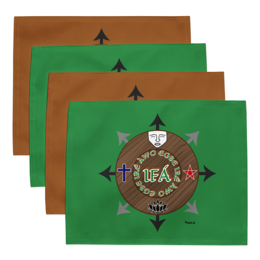 Egbe Ire Awo Signature Logo IFÁ Isese Placemat Set