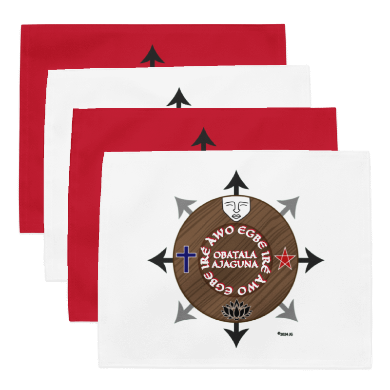 Egbe Ire Awo Signature Logo Obatala Ajaguna Placemat Set