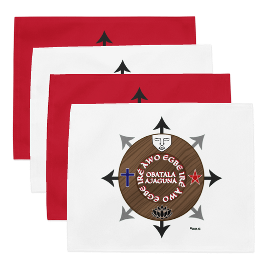 Egbe Ire Awo Signature Logo Obatala Ajaguna Placemat Set