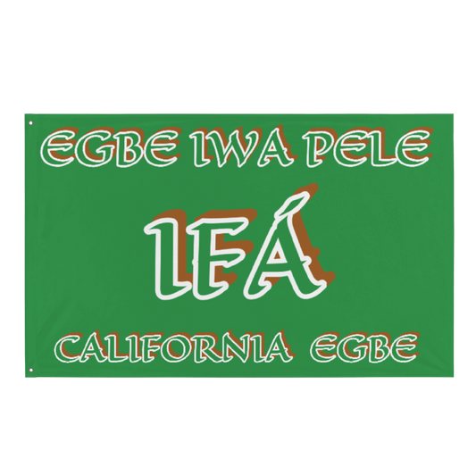 Egbe Iwa Pele Cali Green Banner