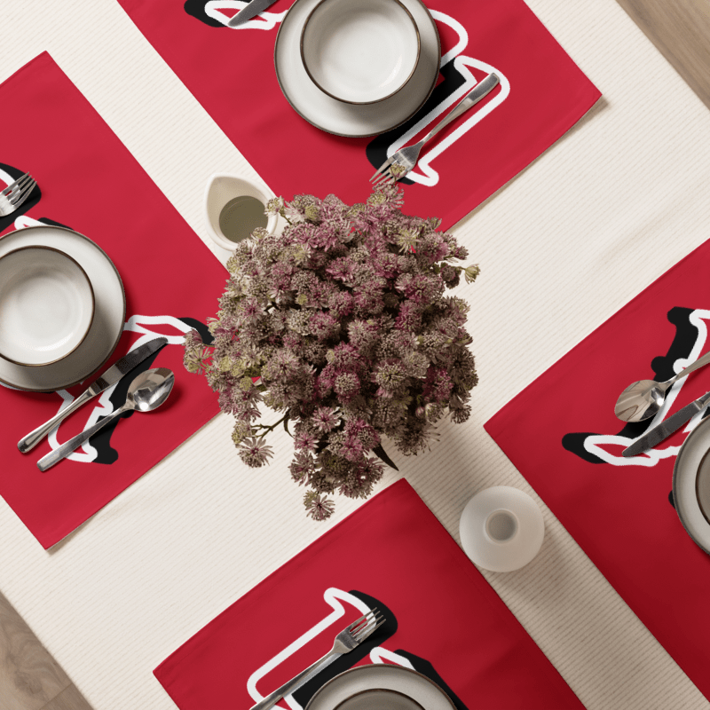 Egbe Iré Àwo Signature IFÁ Red Placemat Set