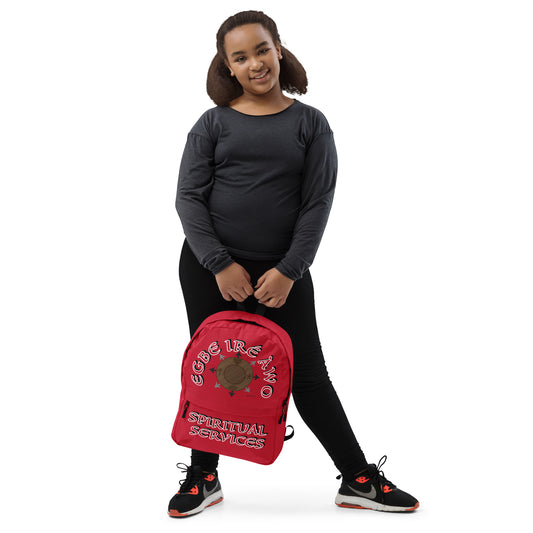 Egbe Ire Awo Logo Signature Red Backpack