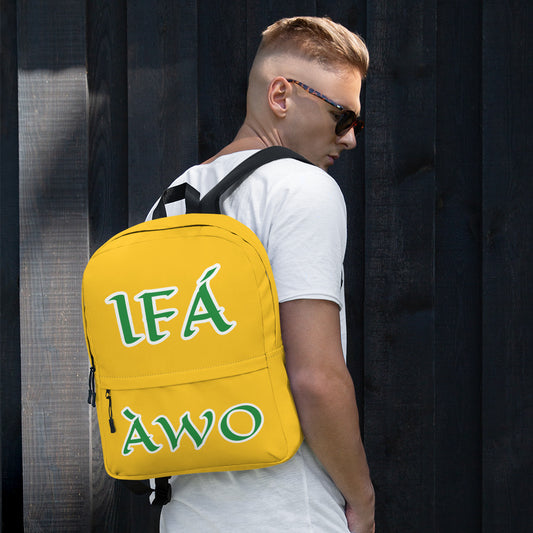 IFÁ  Awo Lucumi Yellow  Backpack