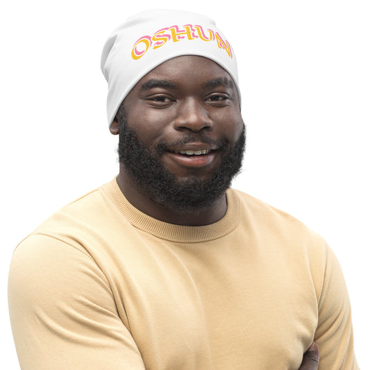 Oshun Ololodi small All-Over Print Beanie