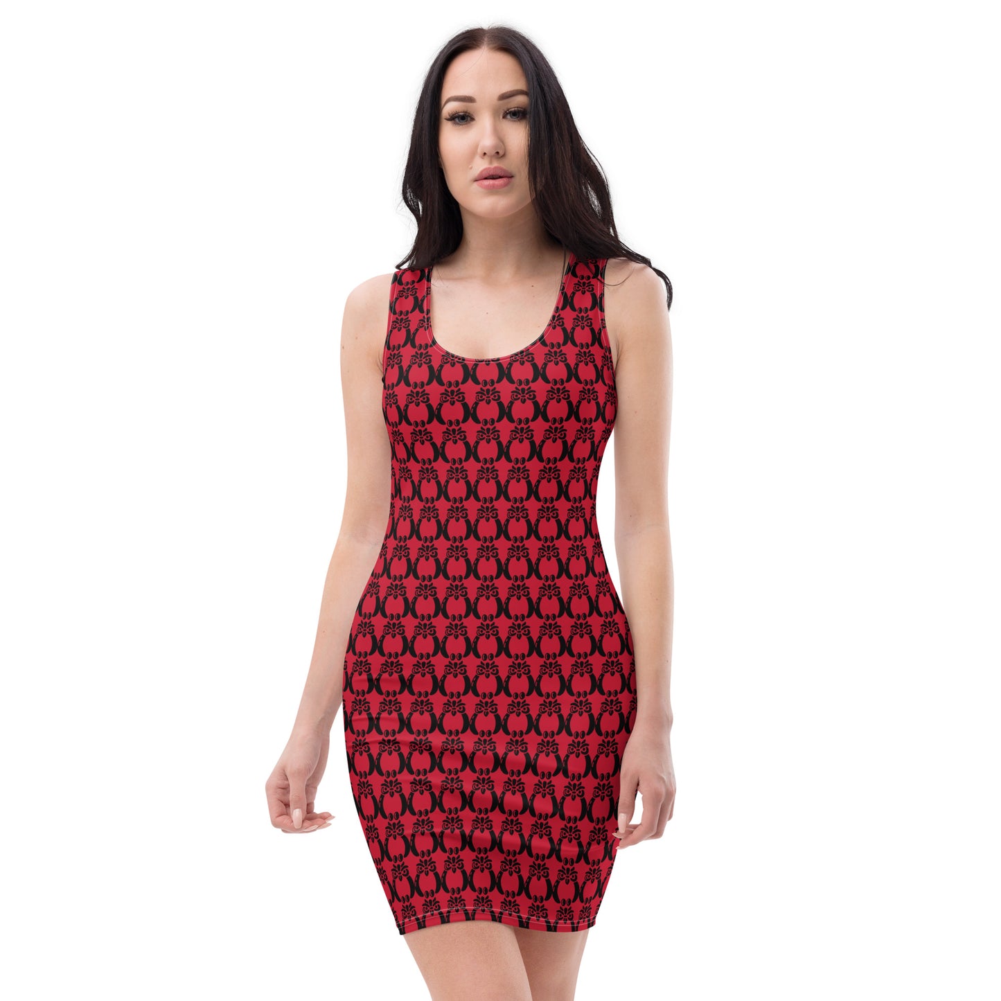 Black Ájé small icon Red Bodycon dress