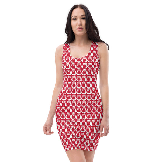 White Ájé small icon Red Bodycon dress