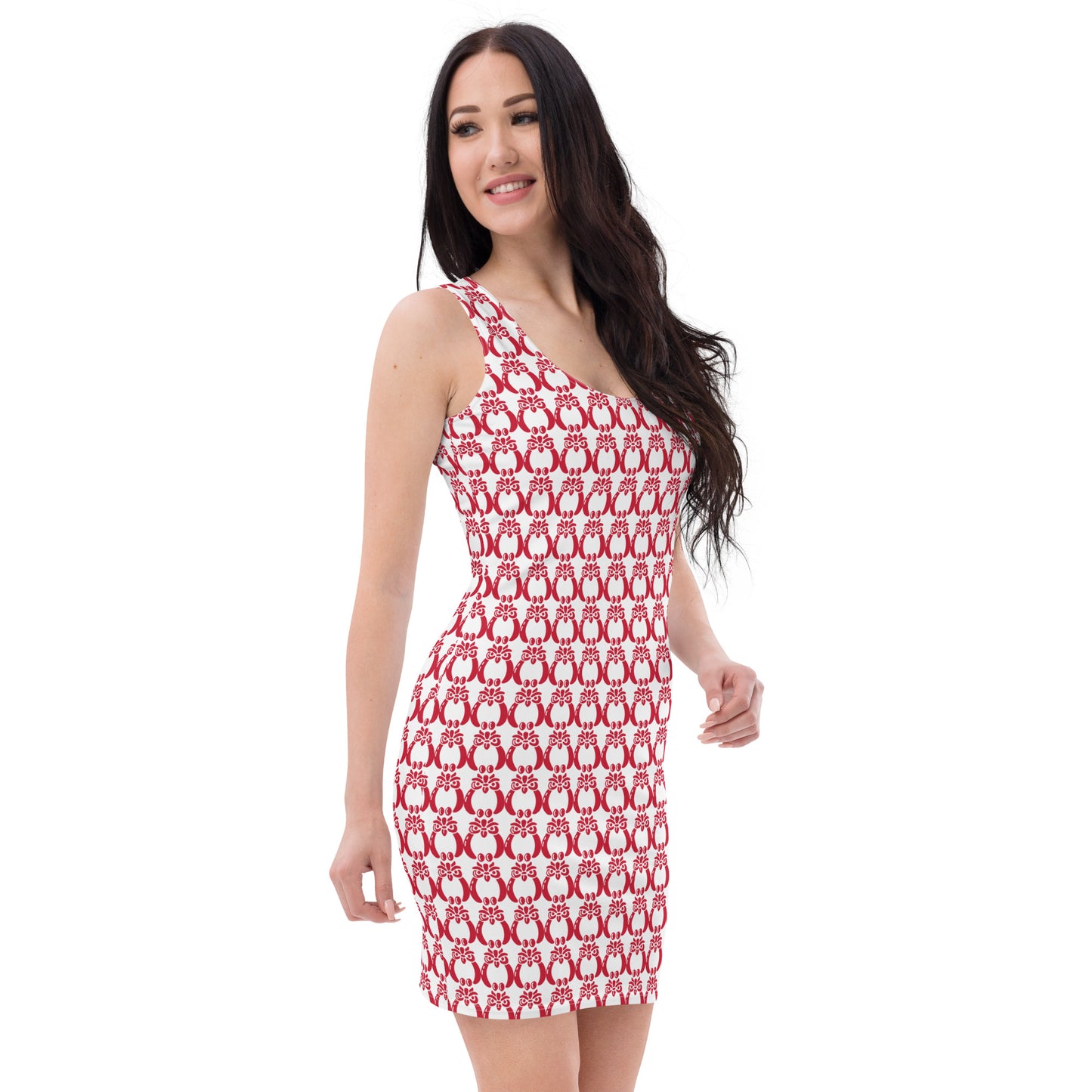 Red Ájé small icon White Bodycon dress