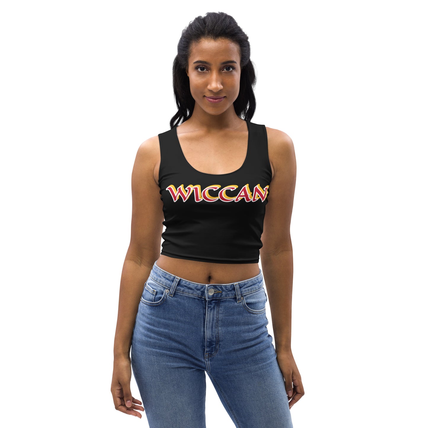 Wiccan 1 Black Crop Top