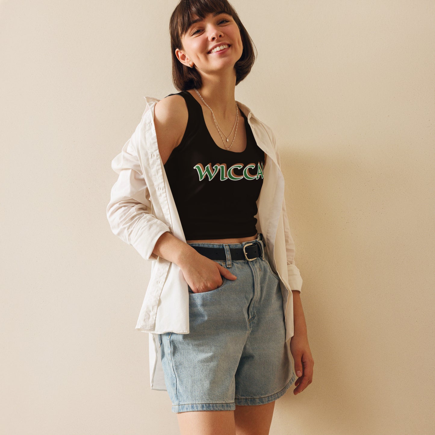 Wiccan 6 Black Crop Top