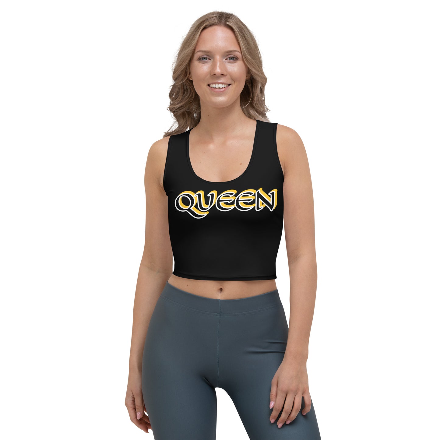 Queen 7 Black Crop Top