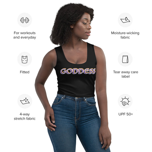 Goddess 4 Black Crop Top