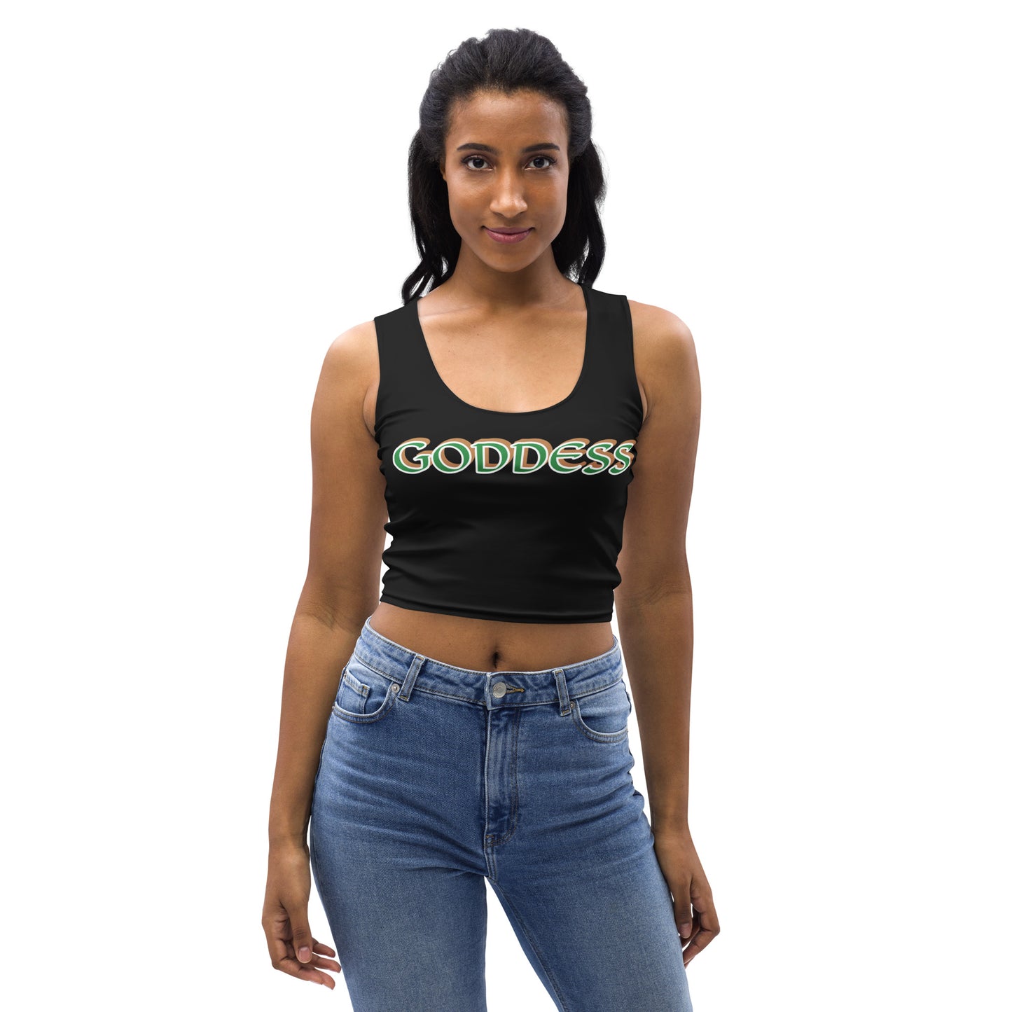 Goddess 6 Black Crop Top