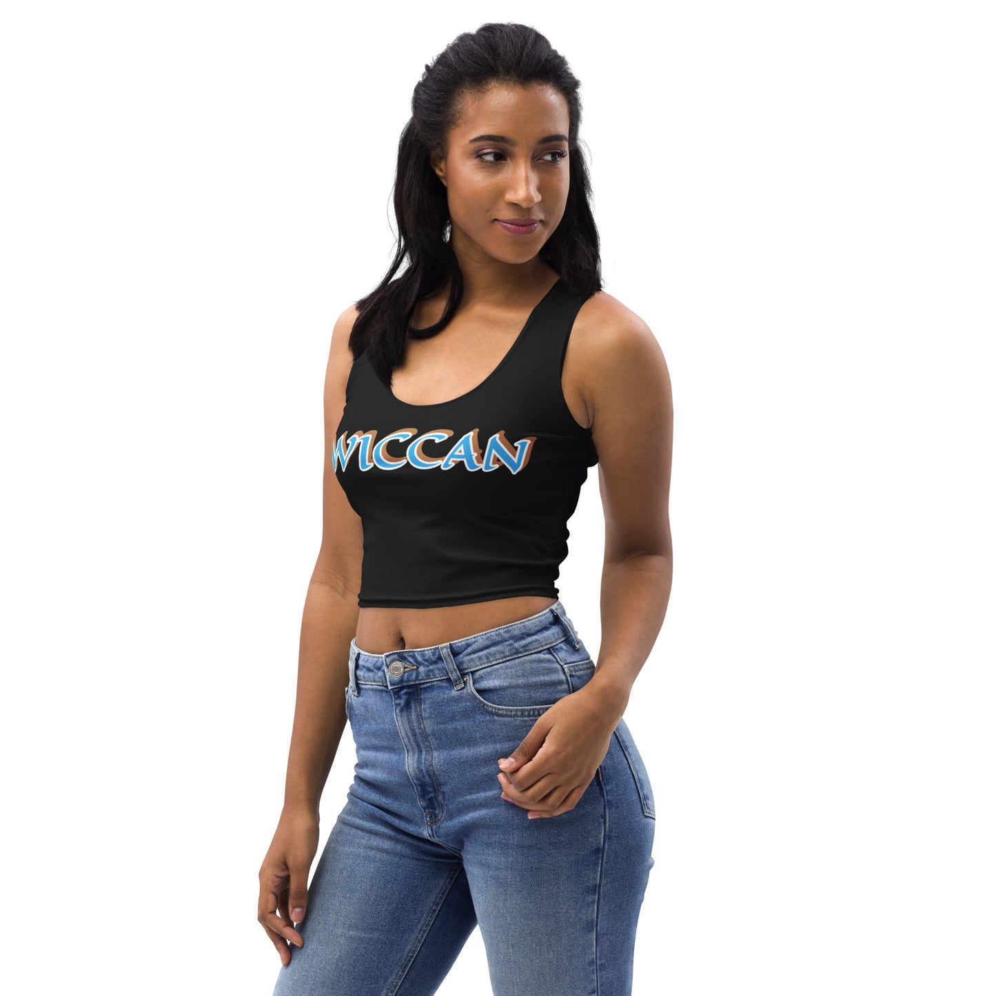 Wiccan 5 Black Crop Top