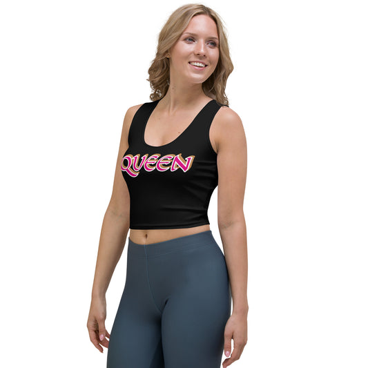 Queen 3 Black Crop Top