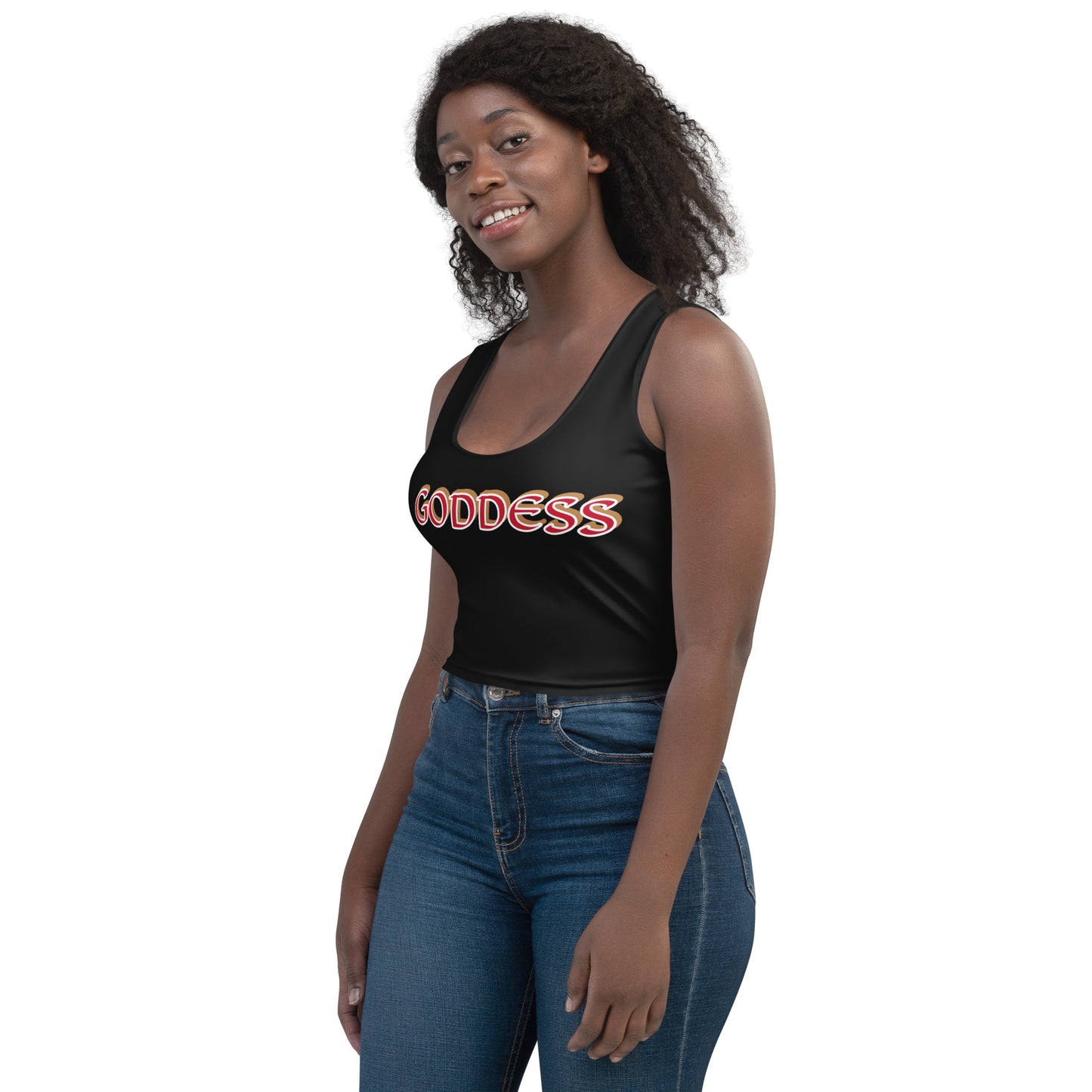 Goddess 2 Black Crop Top