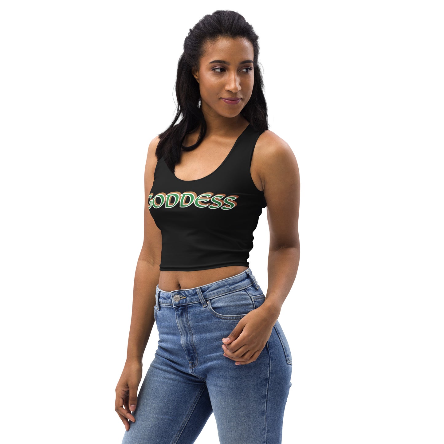 Goddess 6 Black Crop Top