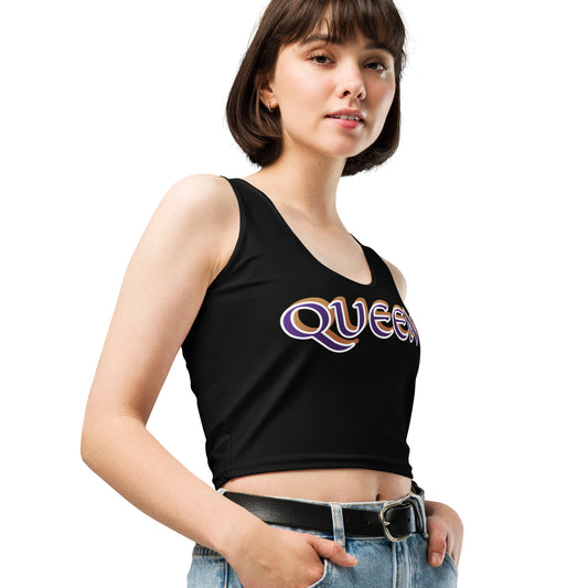 Queen 4 Black Crop Top