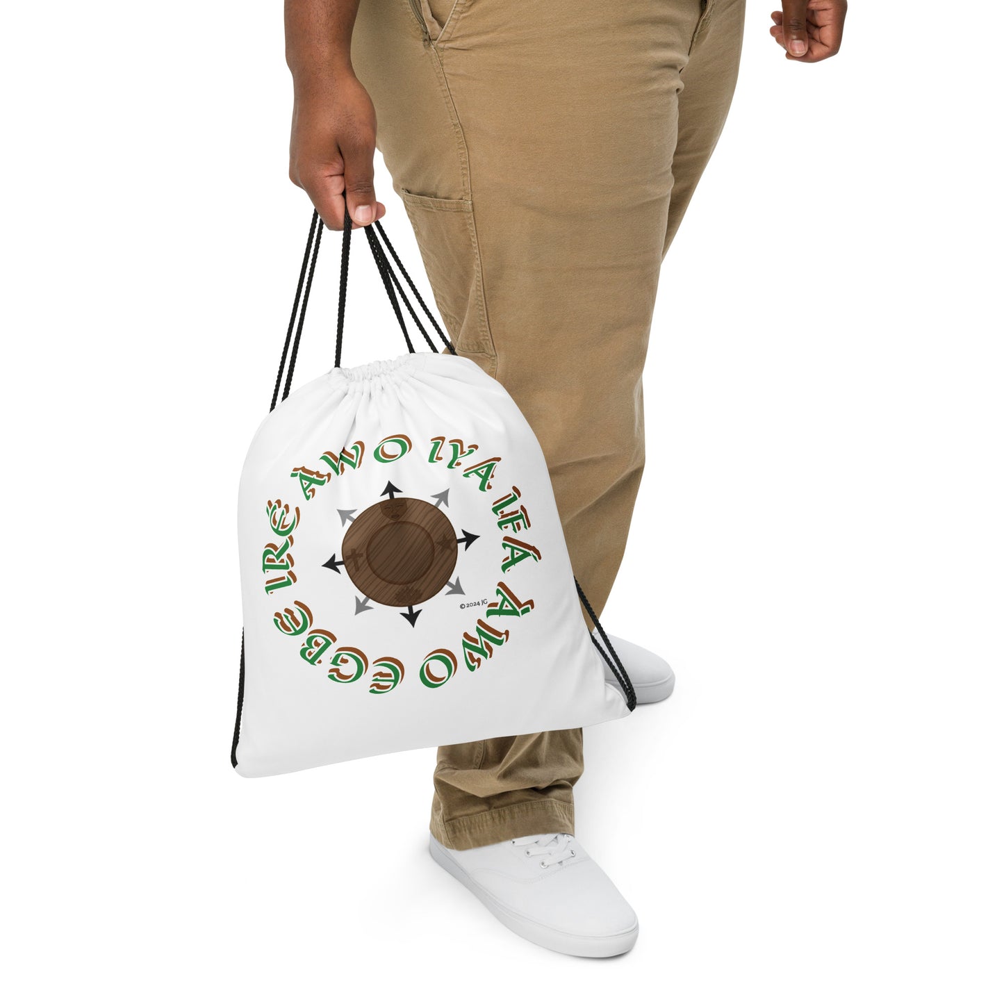 Egbe Logo Iya Ifa ÀWO  Isese Drawstring bag