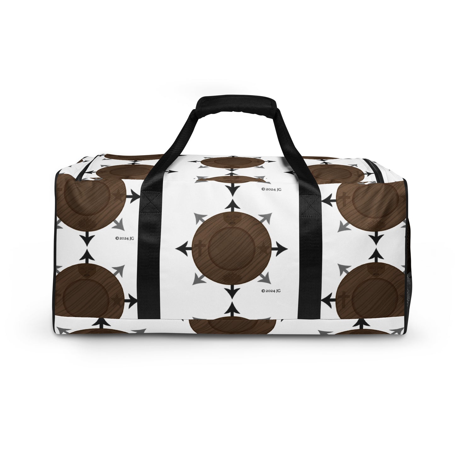 Egbe White Logo Duffle bag