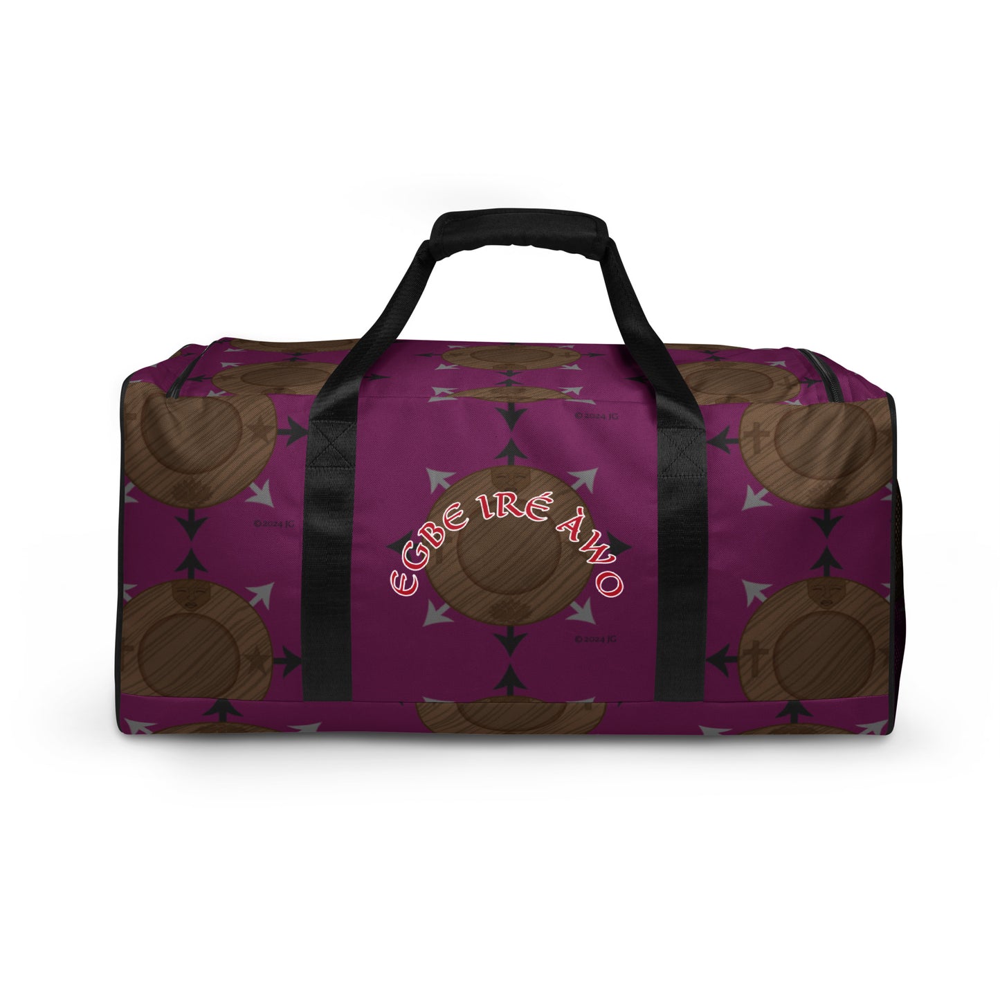 Egbe Ire Awo Eggplant Logo Duffle bag