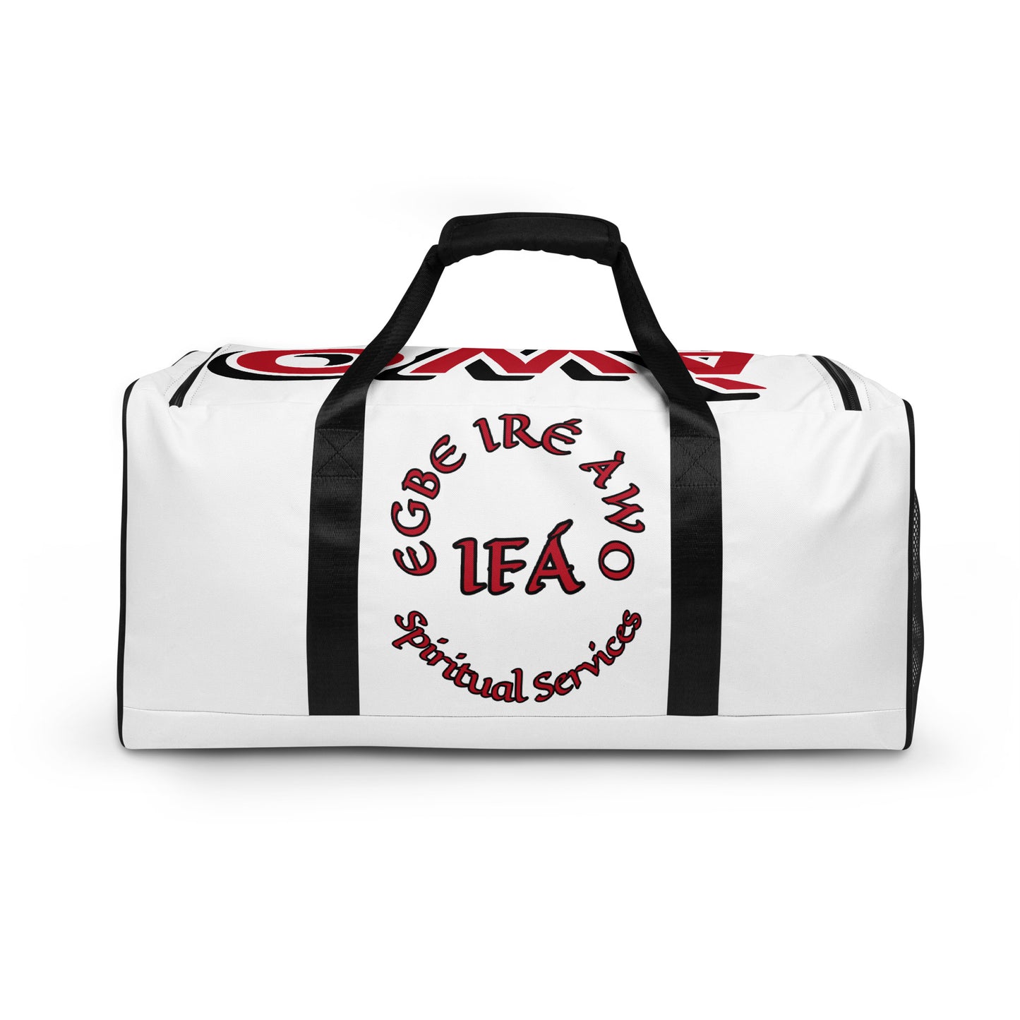 EGBE IRE AWO Signature White Duffle bag