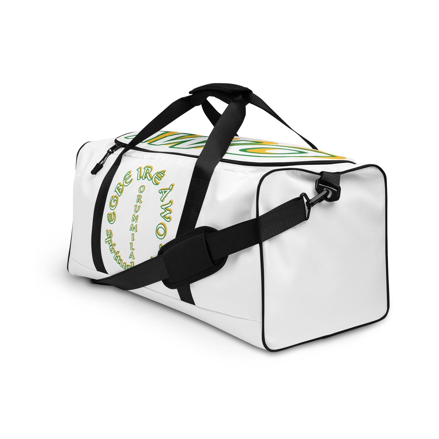 Egbe Orunmila Lucumi White Duffle bag