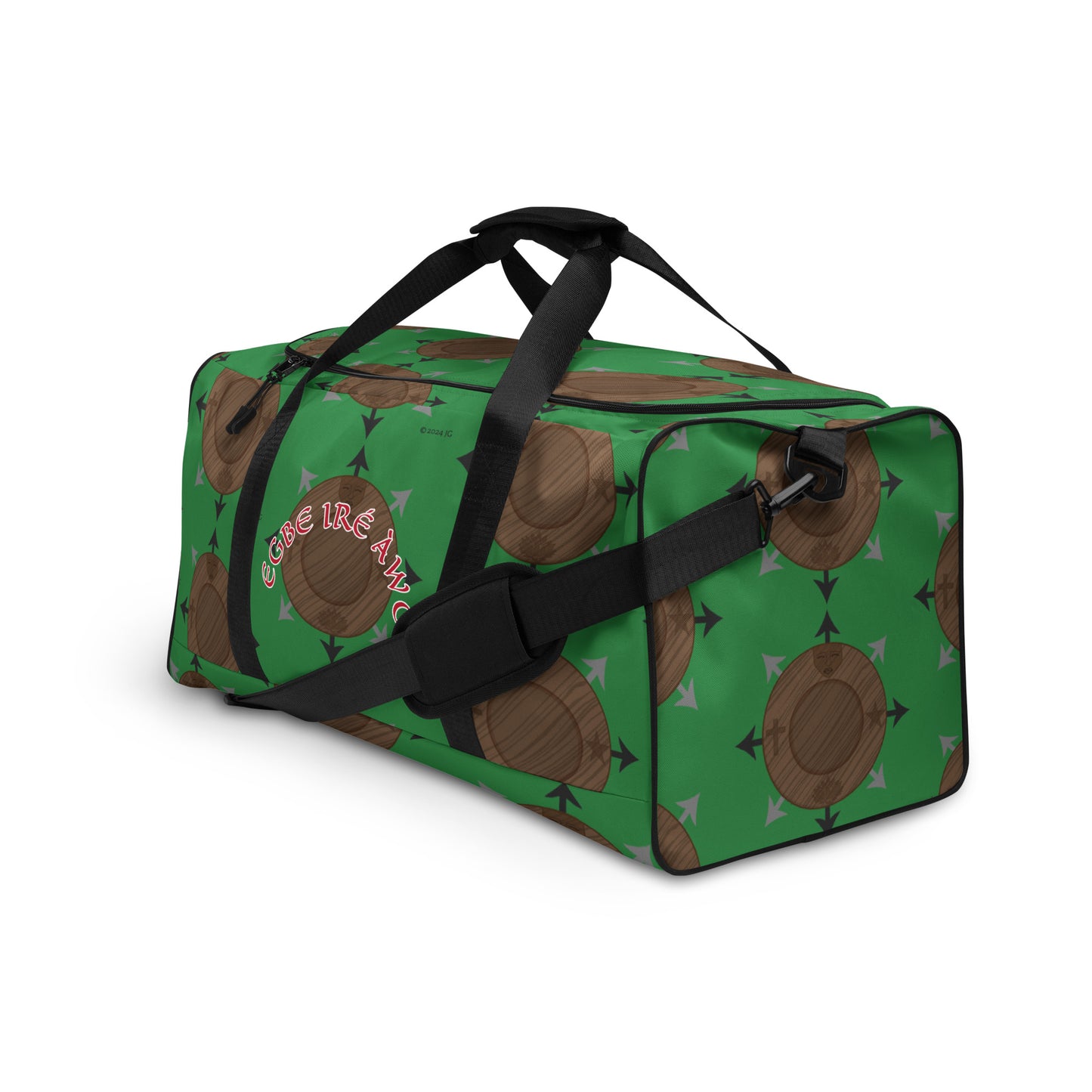 Egbe Ire Awo Green Logo Duffle bag