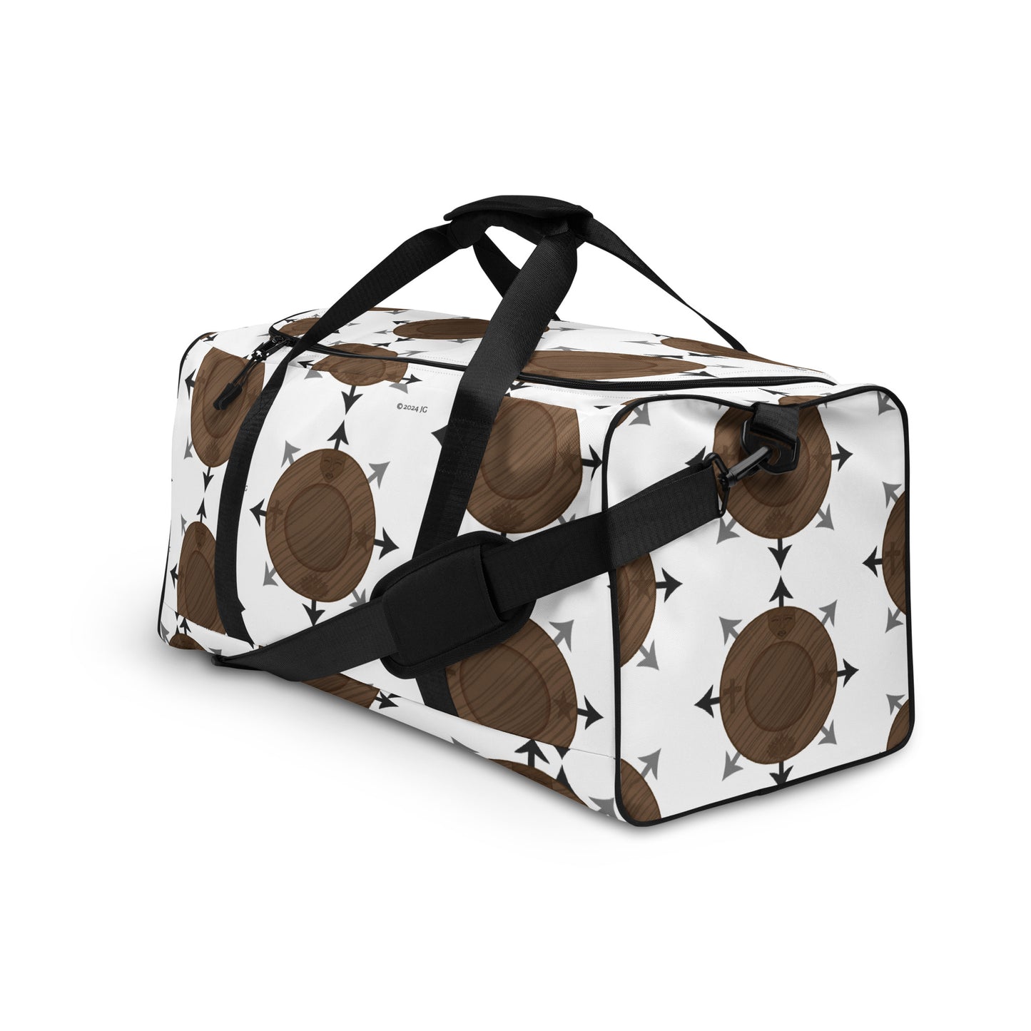 Egbe White Logo Duffle bag