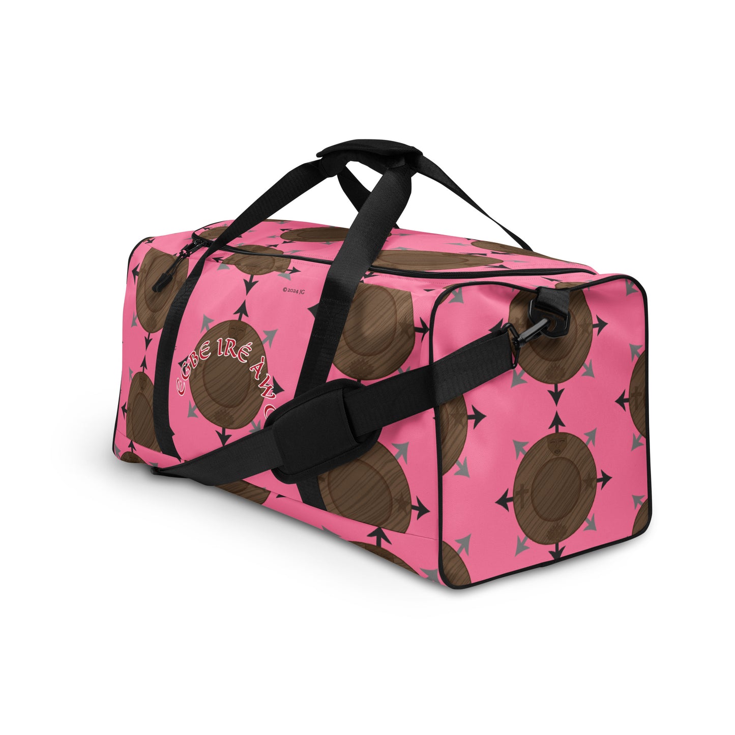 Egbe Ire Awo Pink Logo Duffle bag