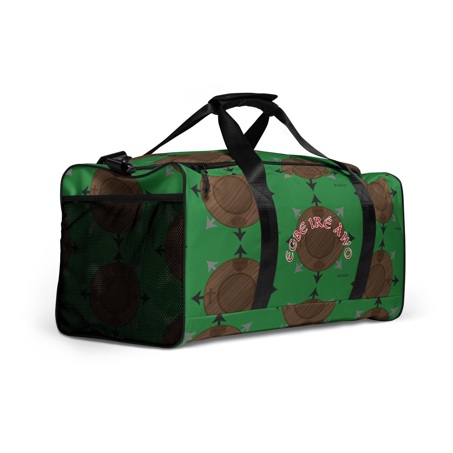 Egbe Ire Awo Green Logo Duffle bag