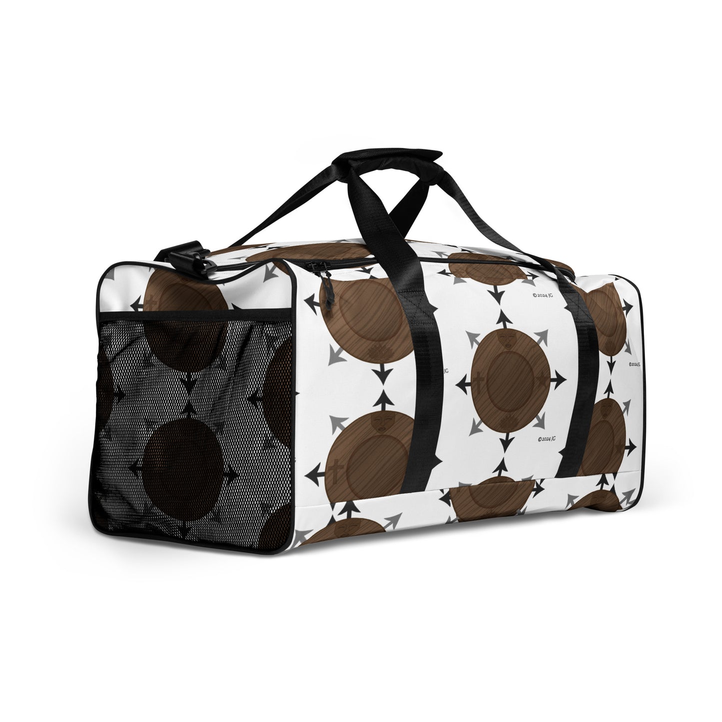 Egbe White Logo Duffle bag