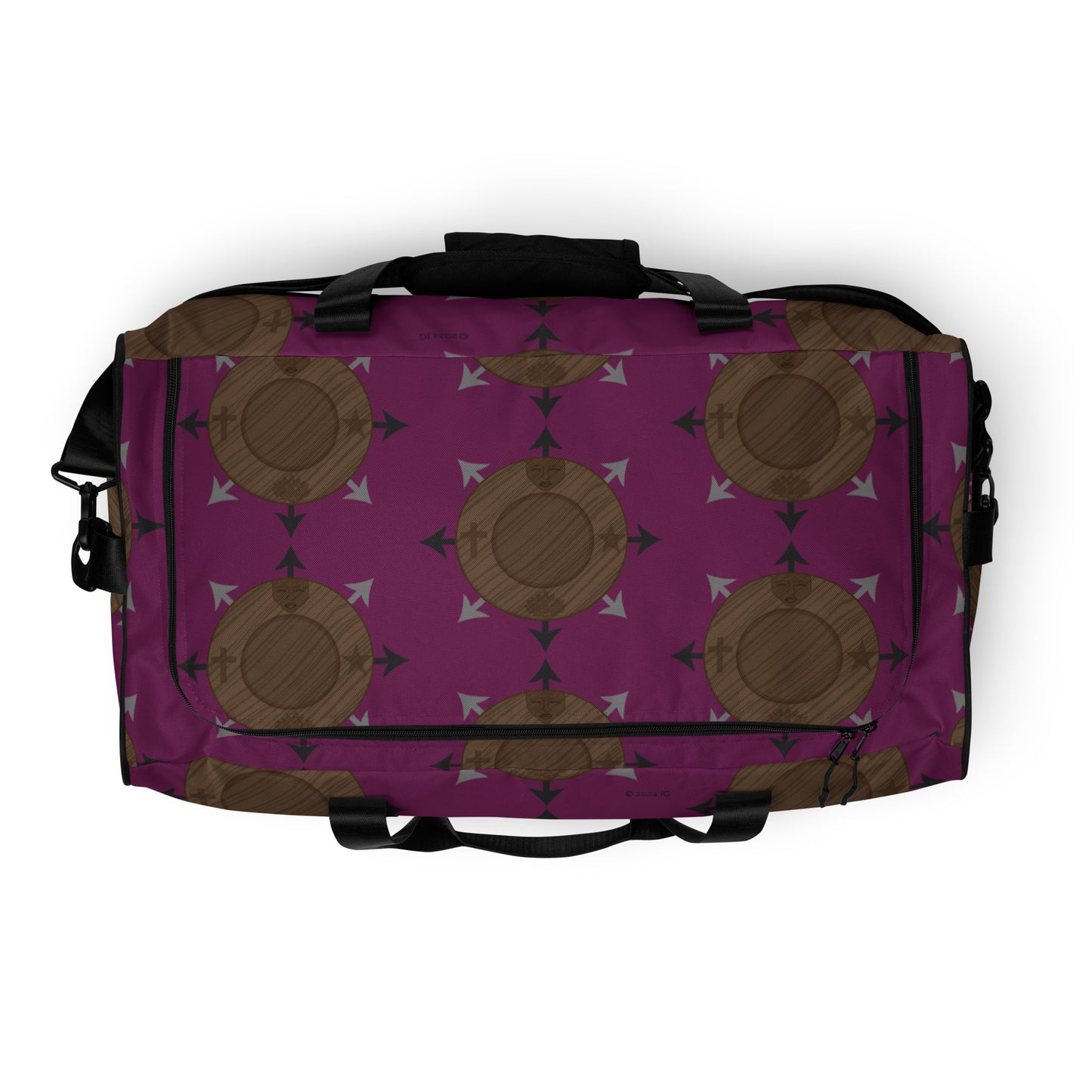 Egbe Ire Awo Eggplant Logo Duffle bag