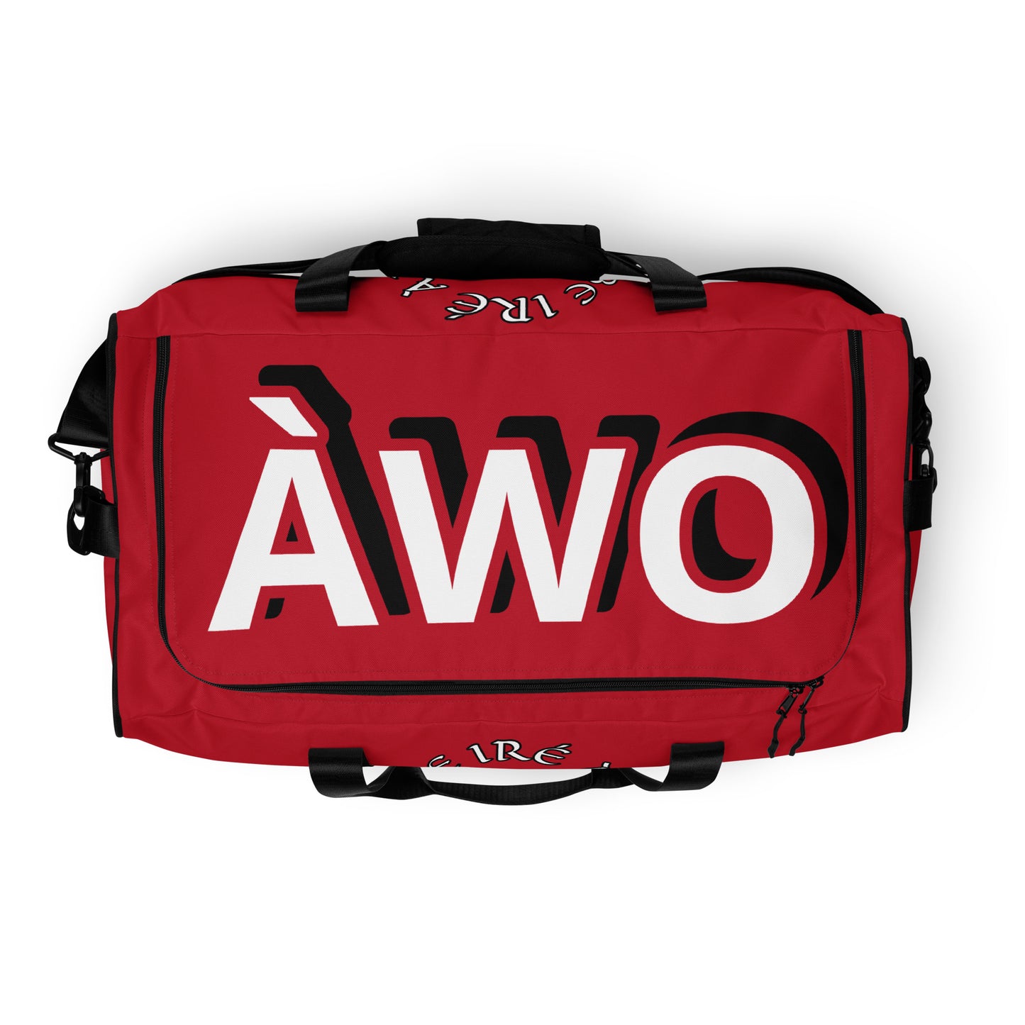 EGBE IRE AWO Signature Red Duffle bag