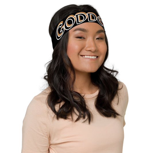 Goddess Black/Gold Black Headband