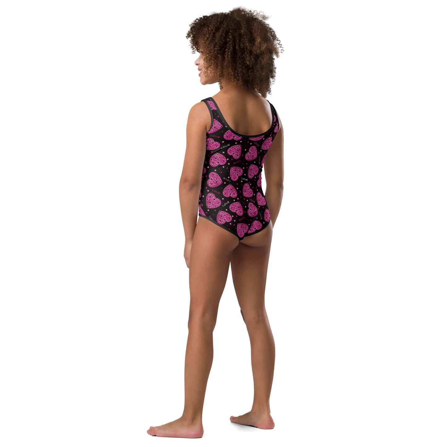 Love 3 All-Over Print Kids Swimsuit