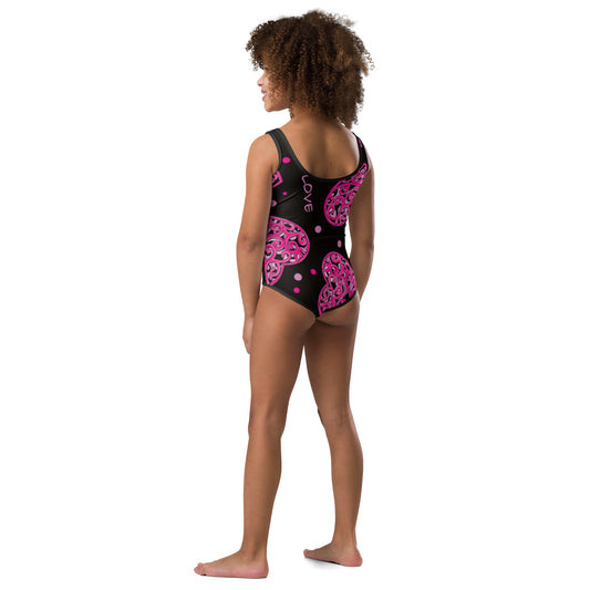 Love 4 All-Over Print Kids Swimsuit