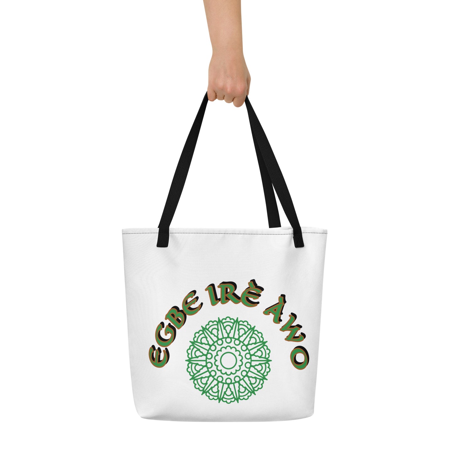 Egbe Ire Awo Isese  All-Over Print Large Tote Bag