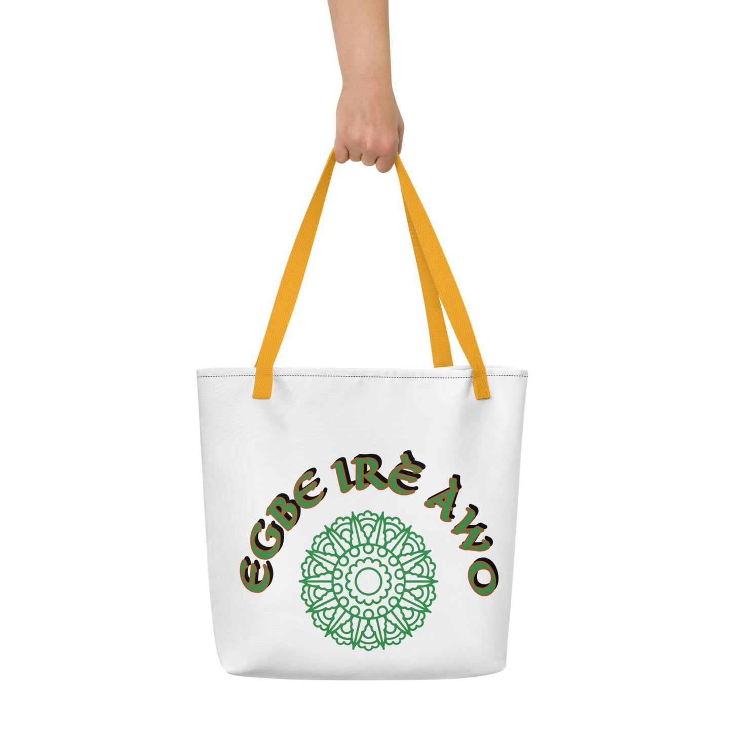 Egbe Ire Awo Isese  All-Over Print Large Tote Bag