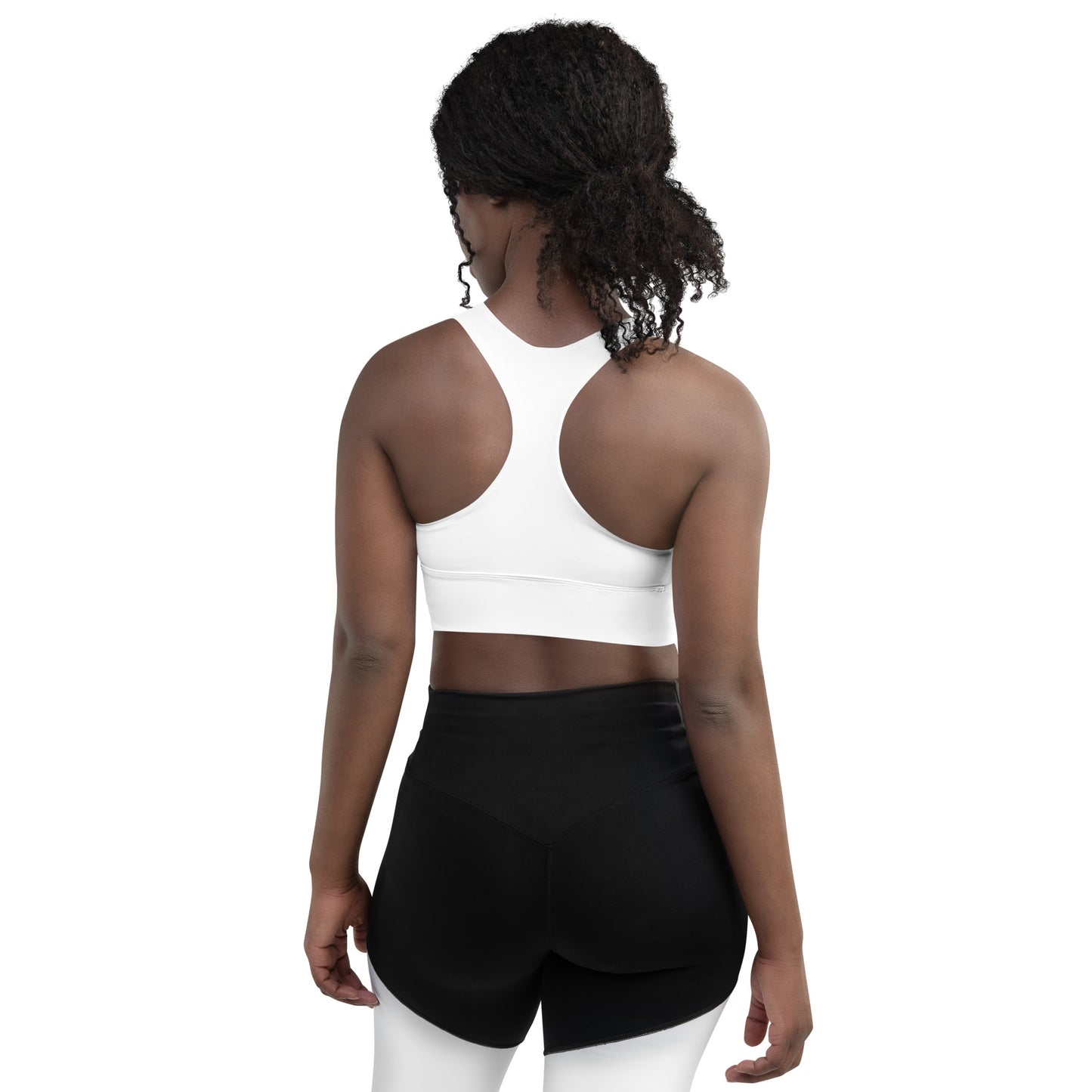 Queen Black/Gold Longline sports bra