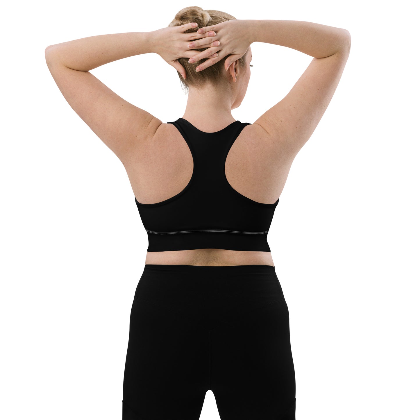 Goddess Black Longline sports bra