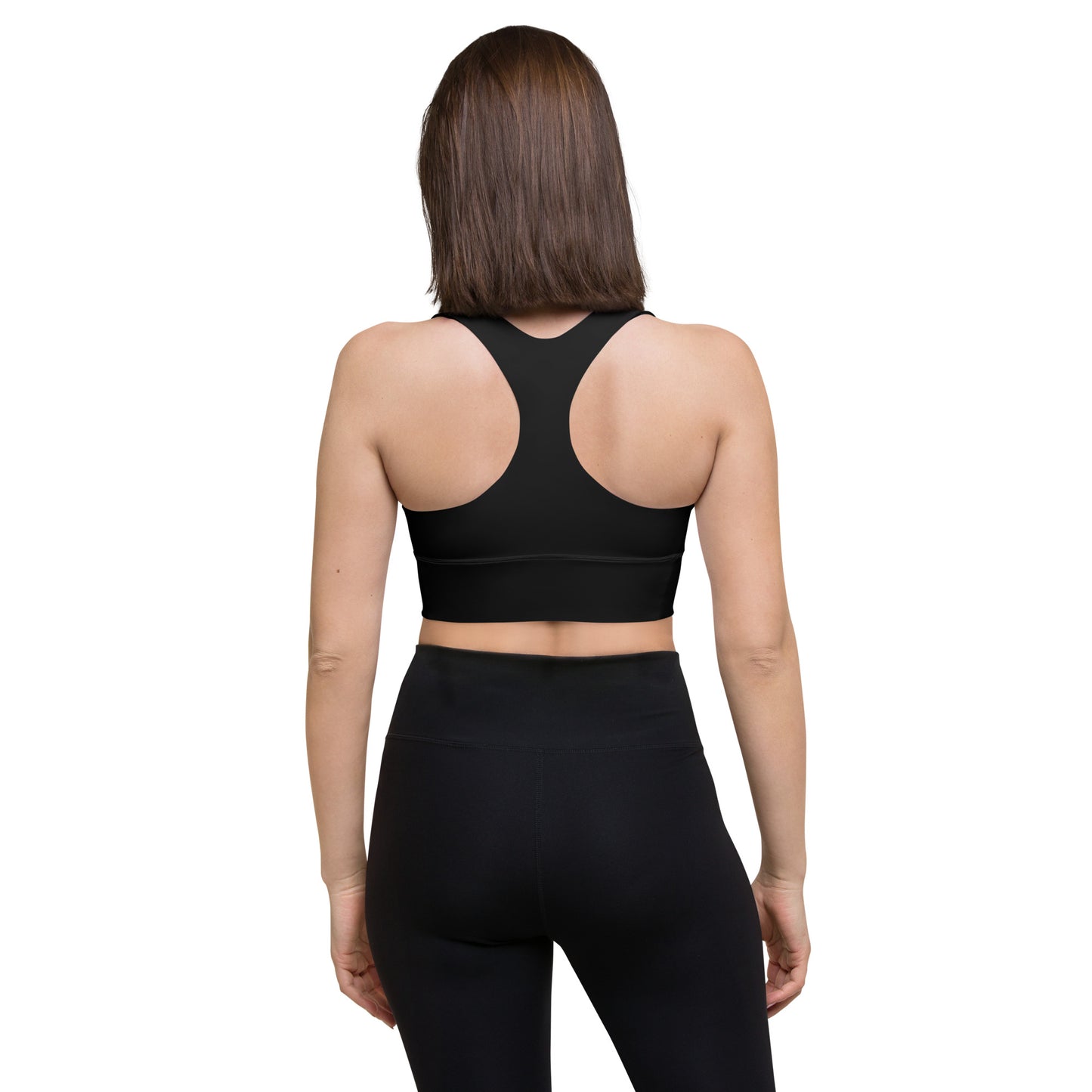 Iyanifa Lucumi Reverse Black Longline sports bra