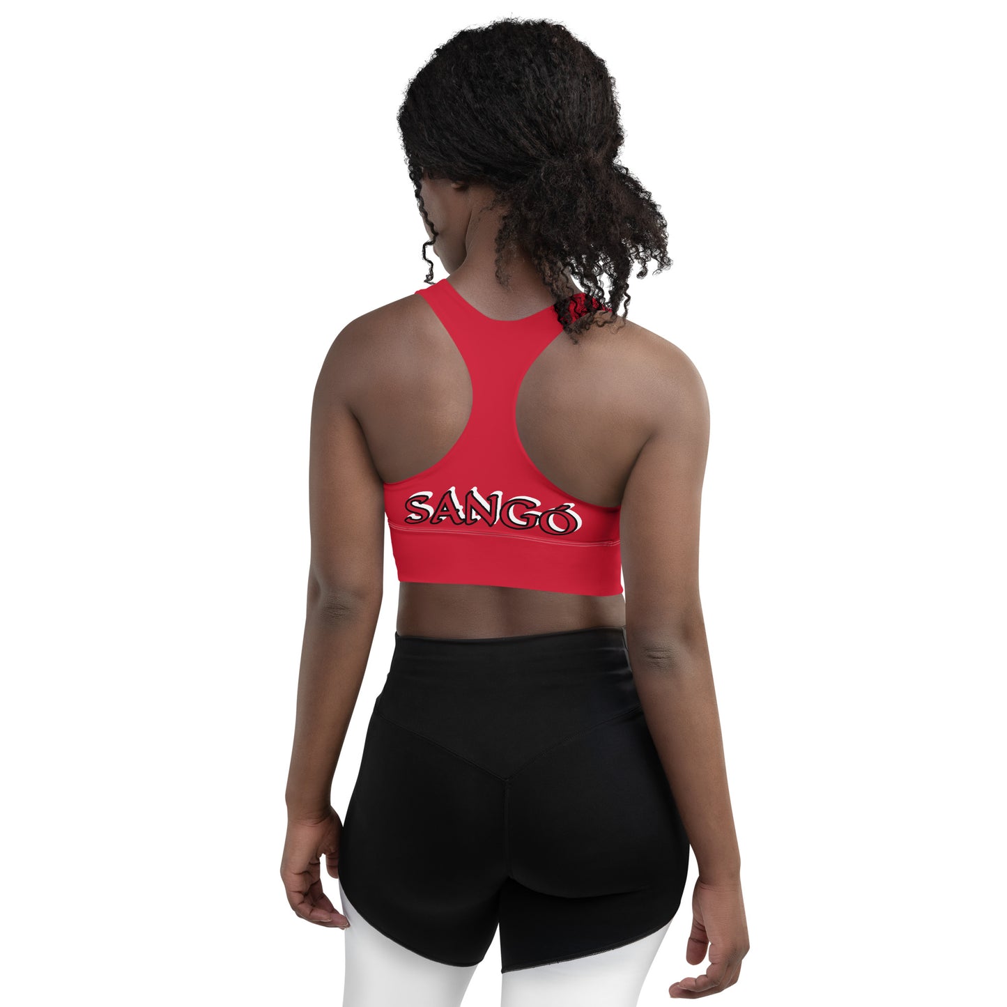 Sango Red/Black Longline sports bra