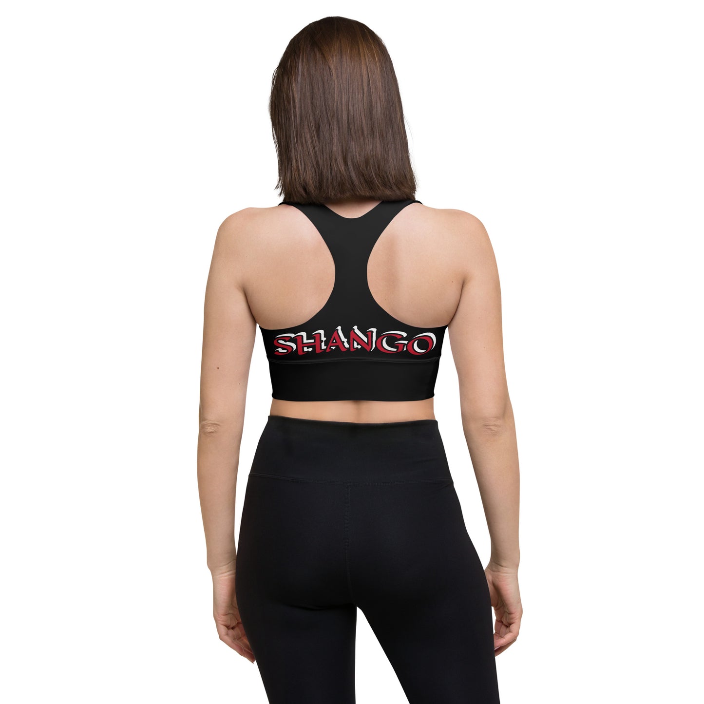 Shango Black Longline sports bra