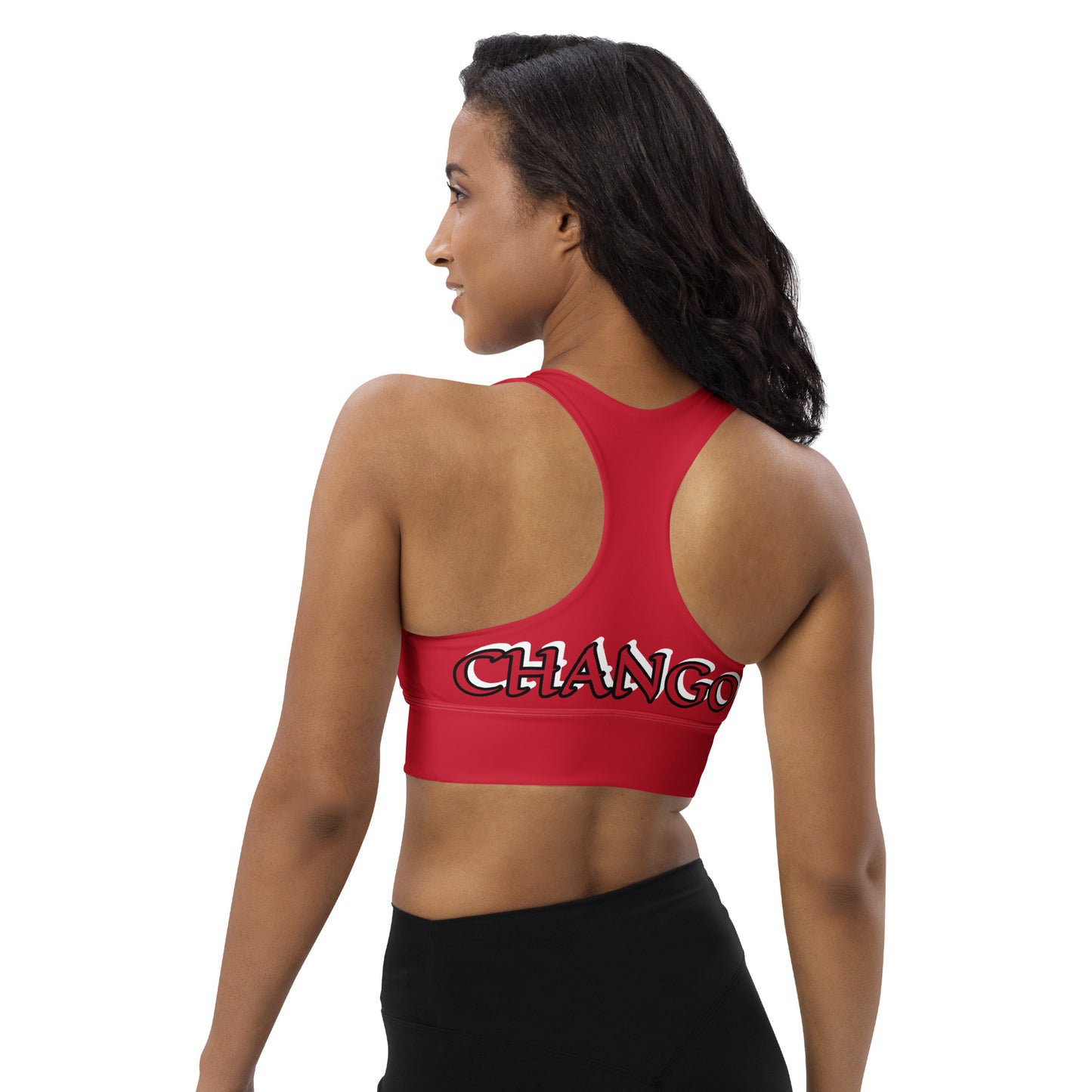 Chango Red/Black Longline sports bra