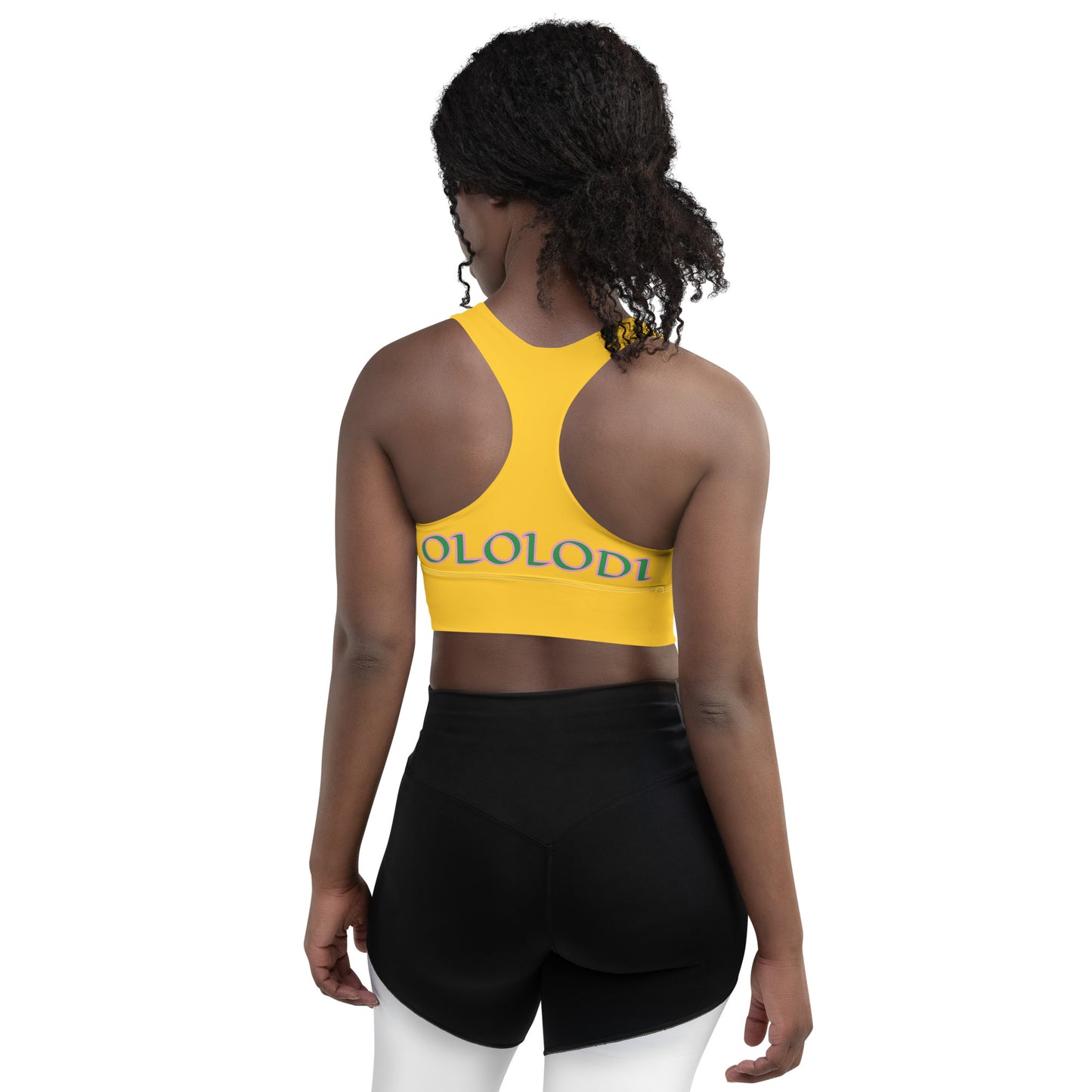 Oshun Ololodi Reverse Yellow Longline sports bra