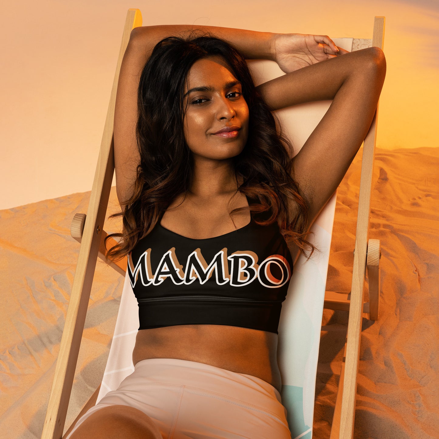 Mambo Black Longline sports bra