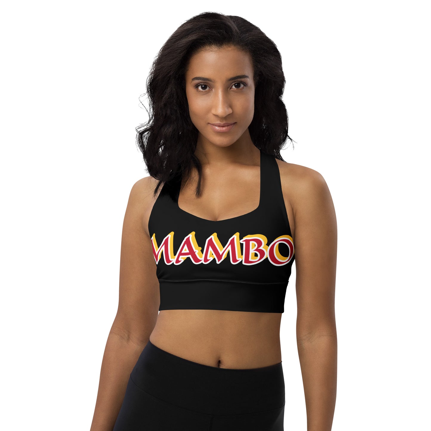 Mambo 1 Black Longline sports bra