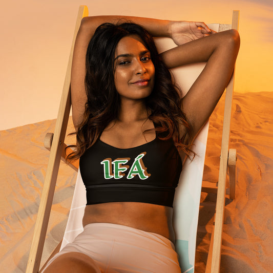 IFÁ Isese Black Longline sports bra