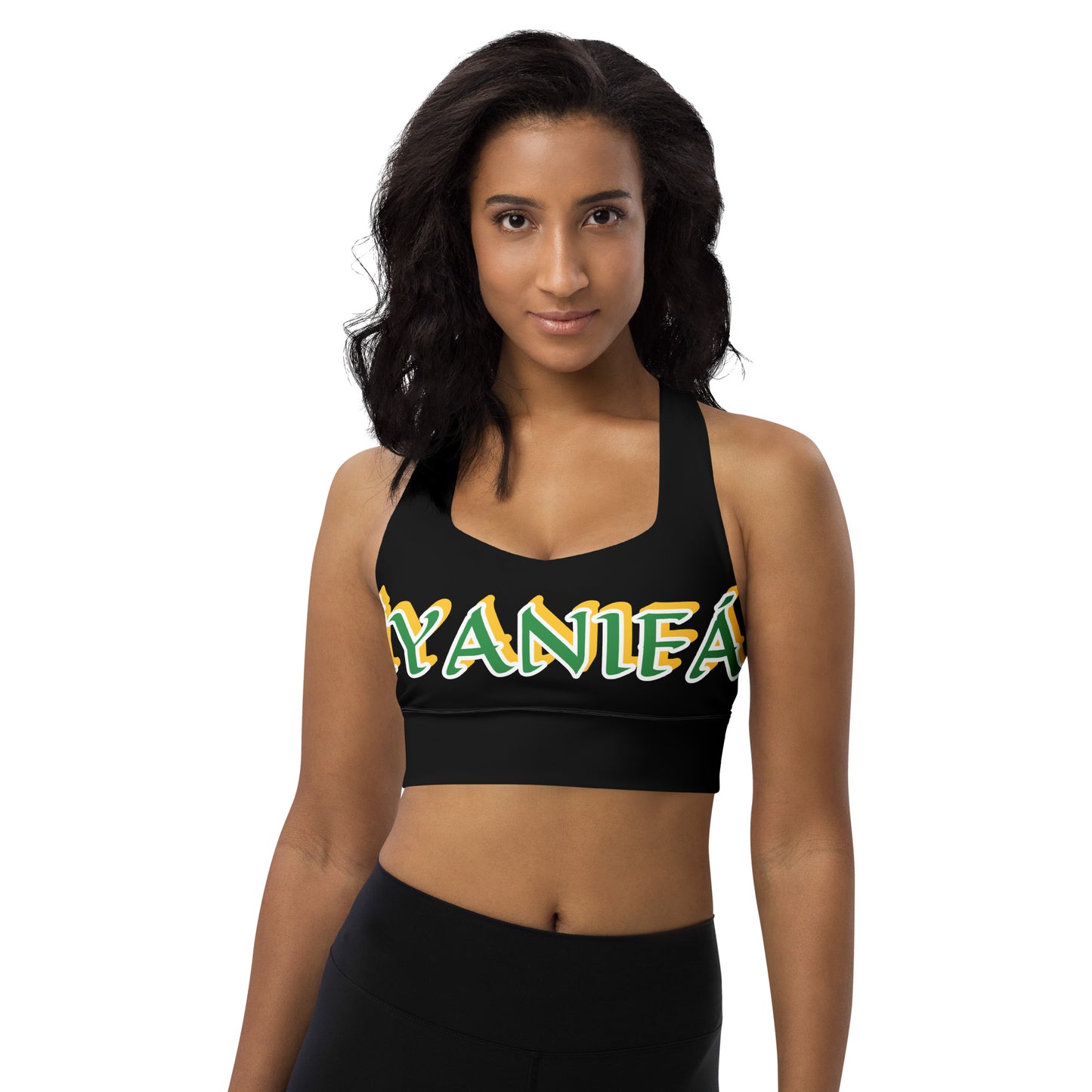 Iyanifa Lucumi Black Longline sports bra