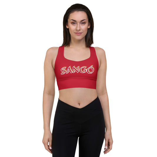 Sango Red/White Longline sports bra